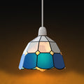 Hanglampen met gekleurde glazen kap~4542