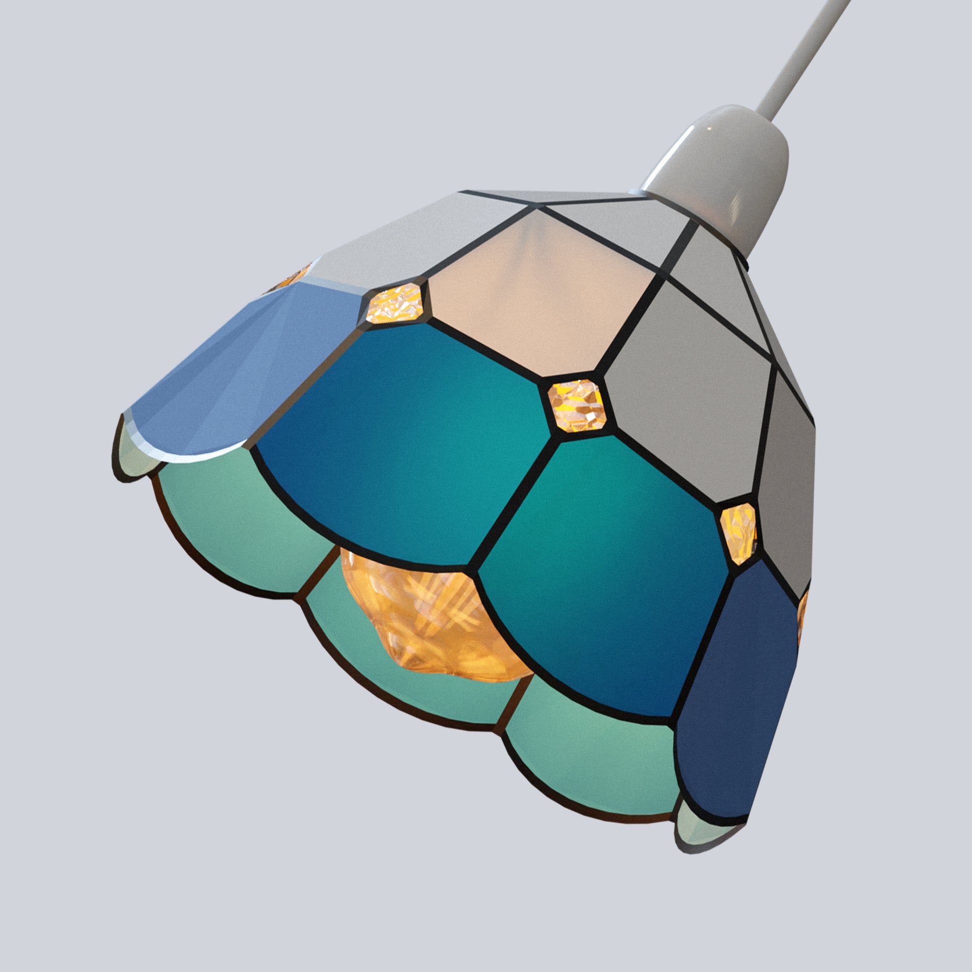 Stained Glass Lamp Shades Vintage Tiffany Style 