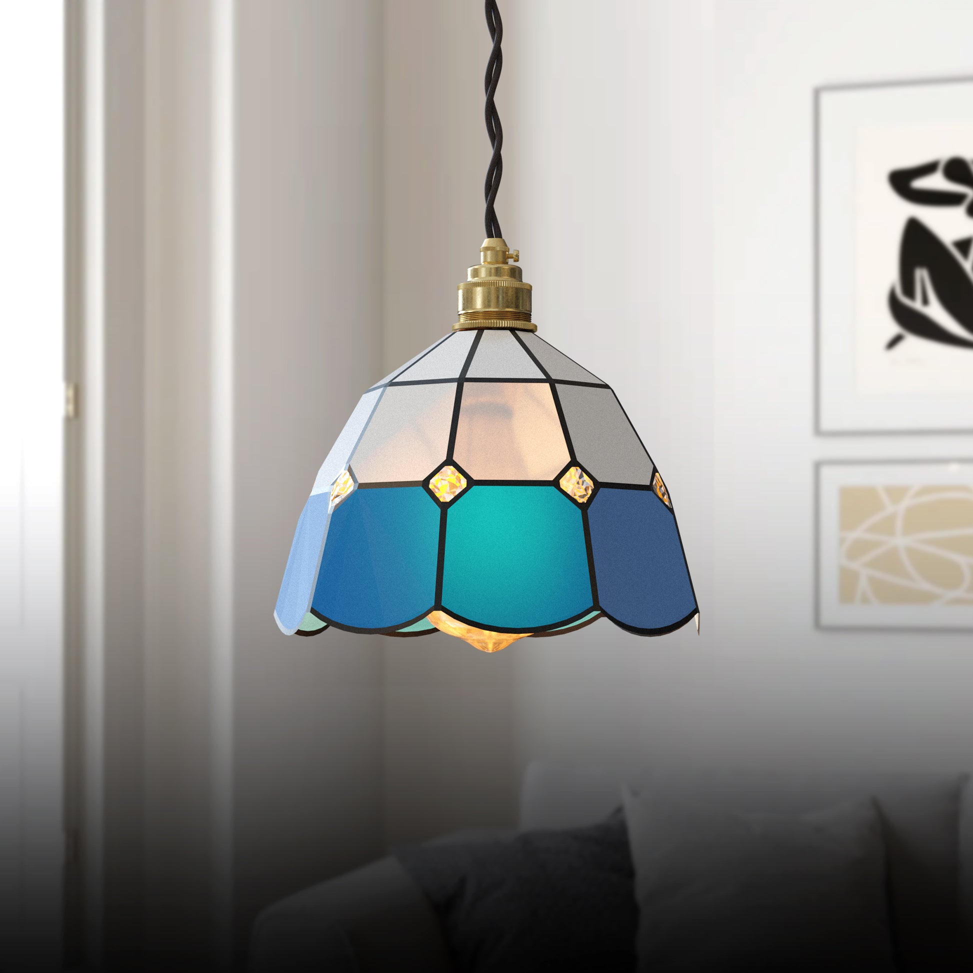 Stained Glass Lamp Shades Vintage Tiffany Style 
