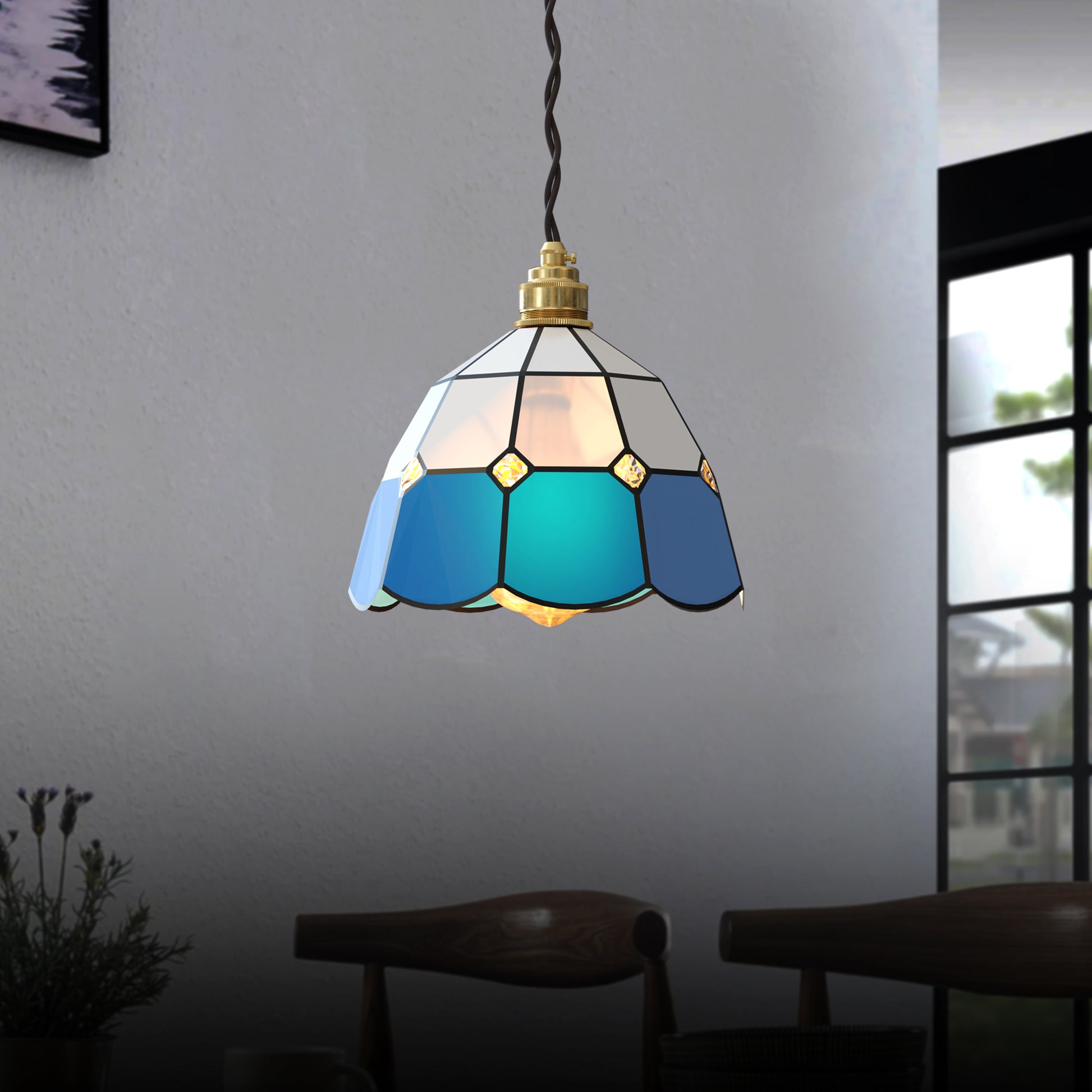 Stained Glass Lamp Shades Vintage Tiffany Style 
