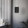 Plafondlamp met metalen kooi ~2618