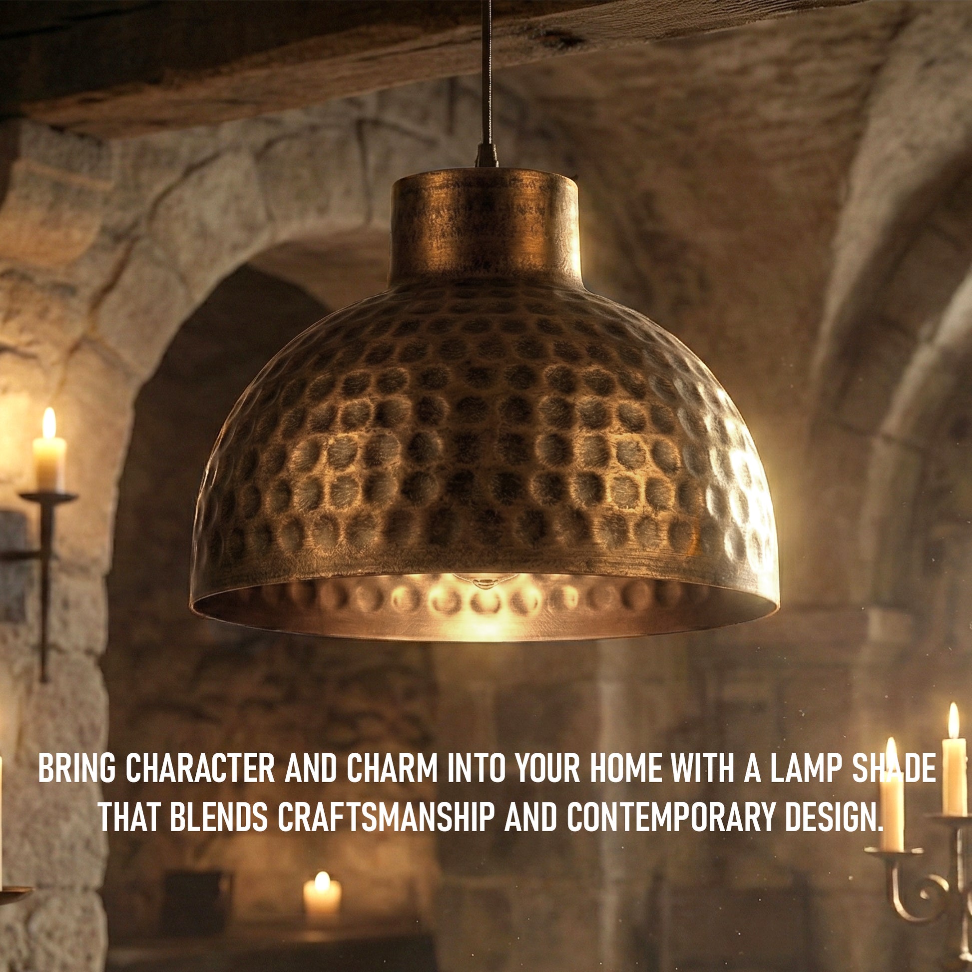 rustic straight lampshade