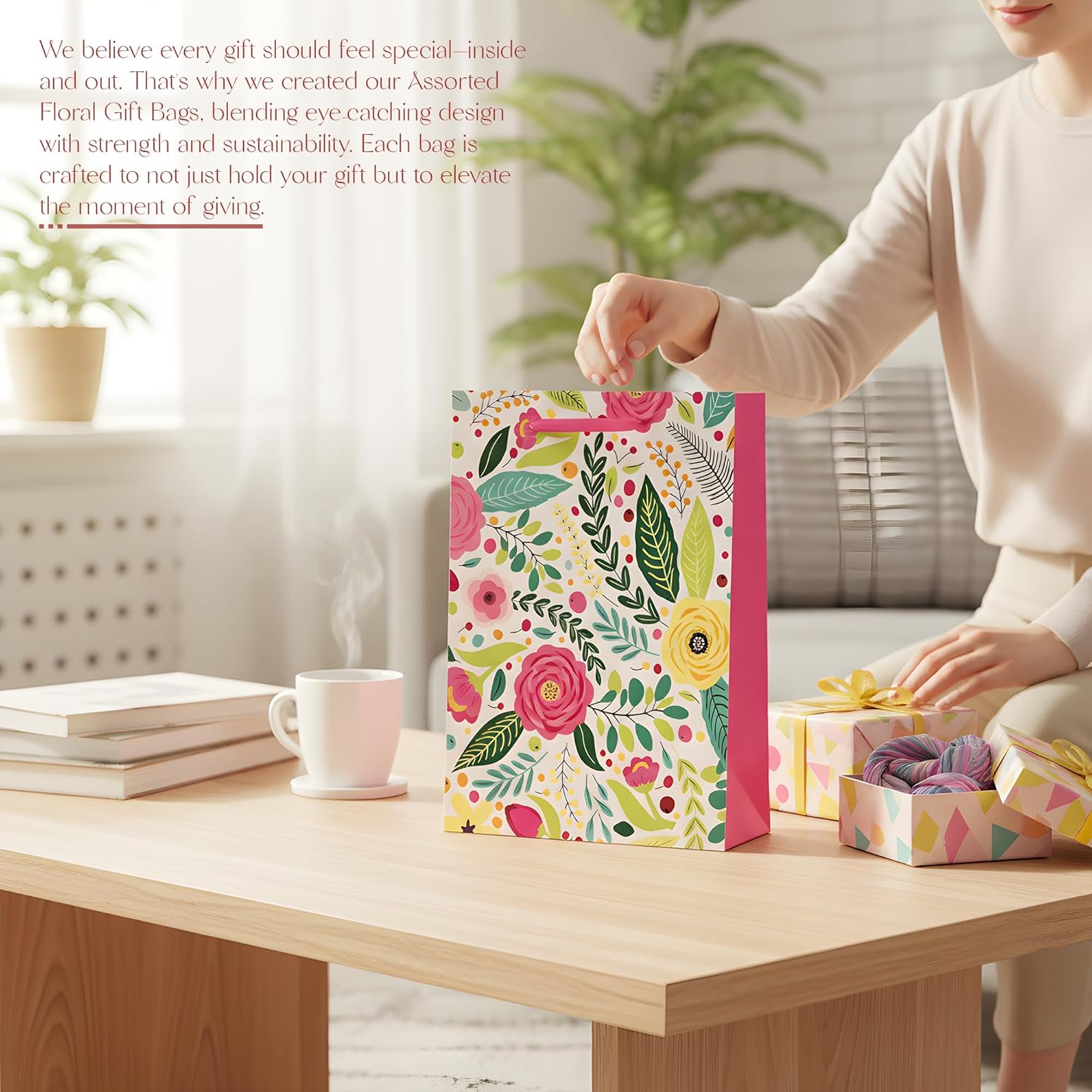 Floral gift bags
