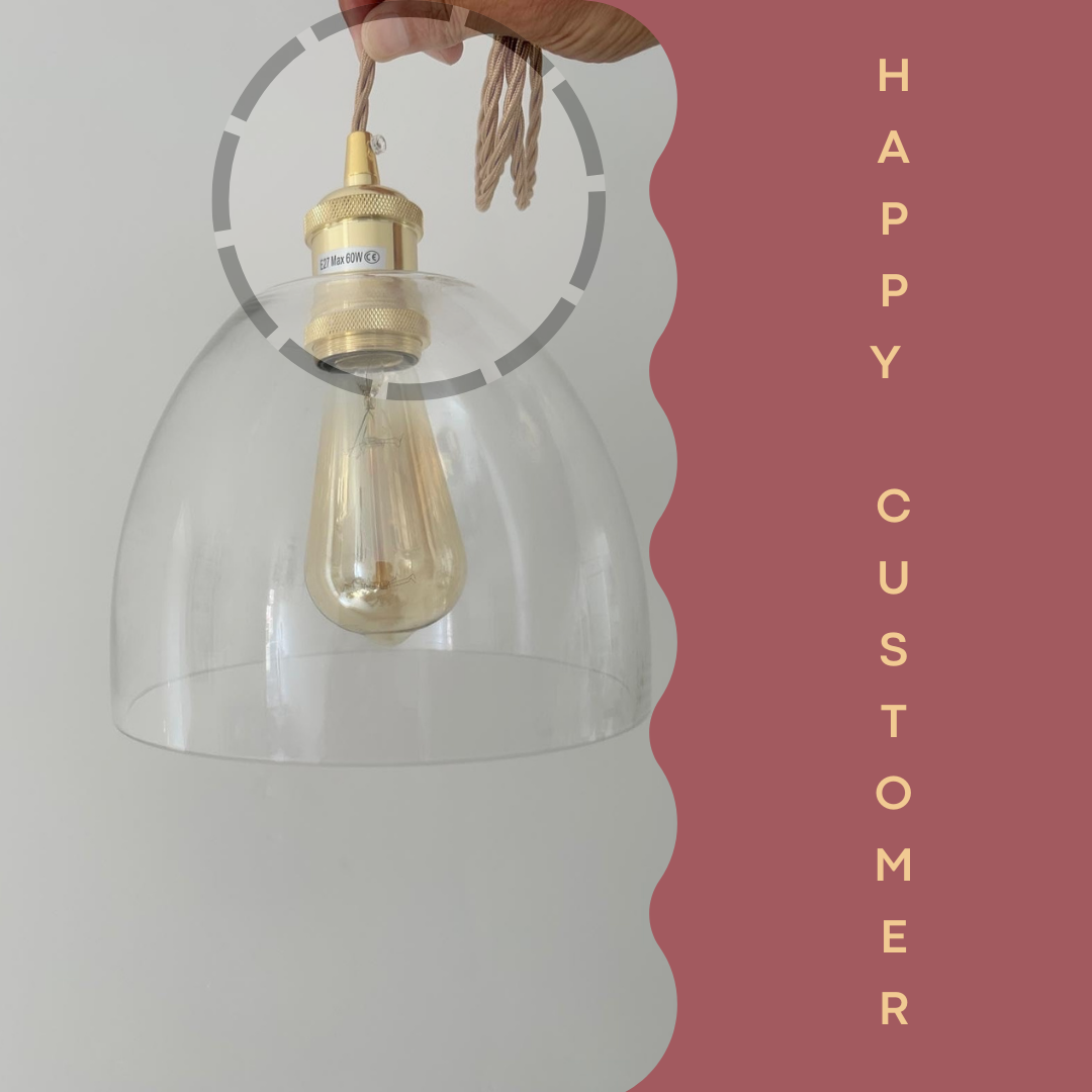 French Gold 1M_Twisted Cable Pendant with E27 Holder with customer review