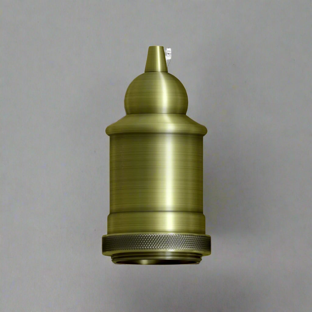 brushed copper E27 lamp holder