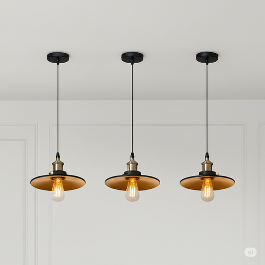 3 PCs Single Pendant Light E27 Metal ~6150
