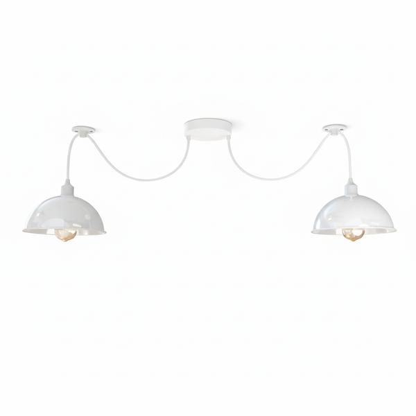 2-weg vintage industriële kroonluchter met retro spinnen hanglamp ~ 5782 – Nee