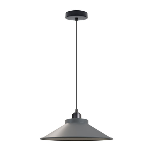 Vintage metalen hanglamp met enkele kop en verstelbare kap~5410