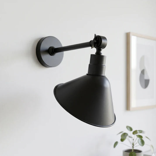 Industrial Black Gold Wall Sconce E27 Adjustable Lamp ~6802