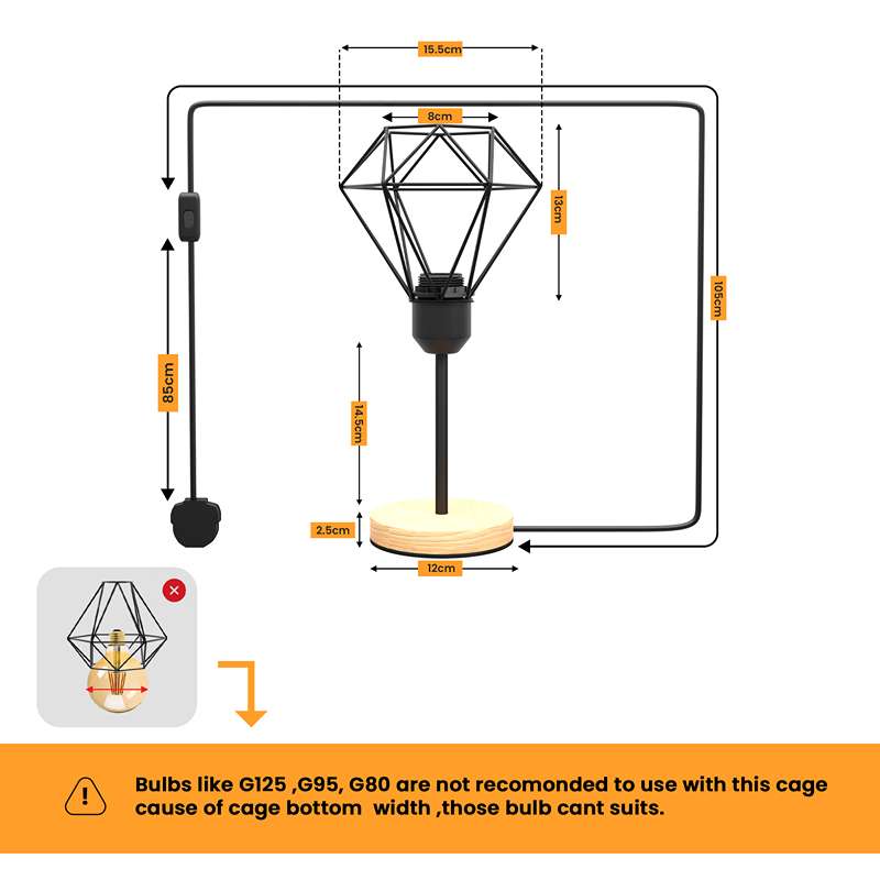 Wooden Bedside Table Lamps