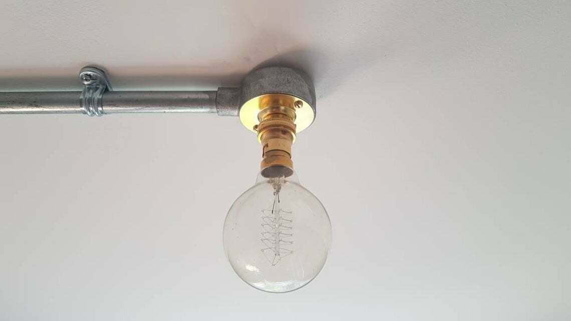 Industrial 2 Head Steampunk Metal Water Pipe Wall Light Sconces