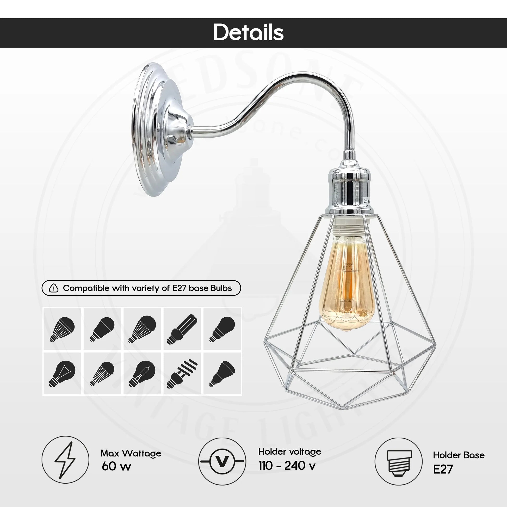 Vintage swan neck wall sconce