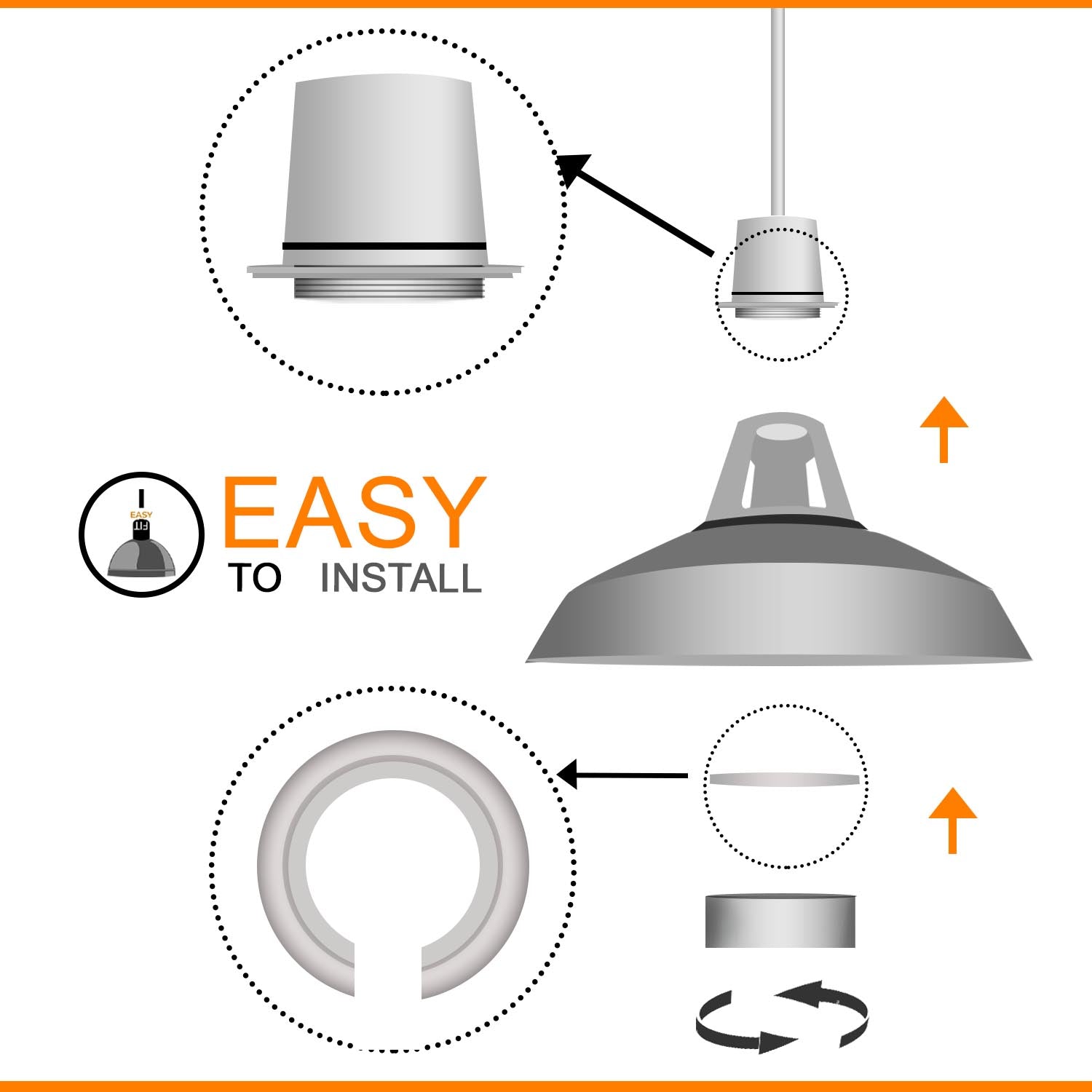 Easy fit Contemporary Lampshade 