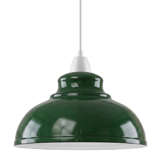 Groene retro metalen hanglampkap plafondlamp, eenvoudig te monteren ~2084