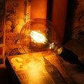 Vintage LED filament E27 lamp G125 8W bolvormige amberkleurige glazen schroeflamp ~5625