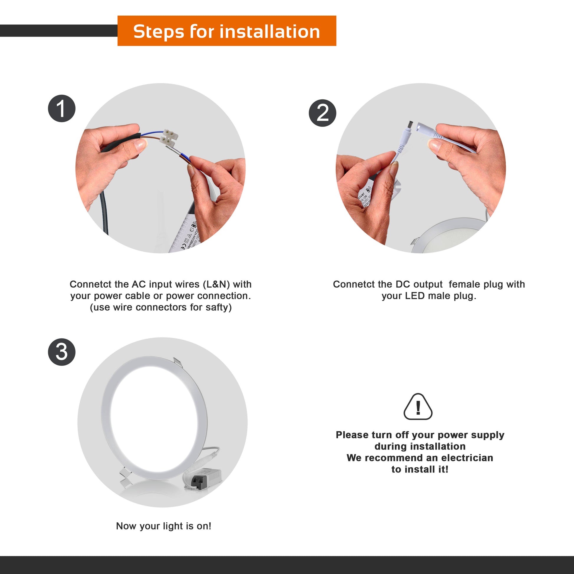 1-3w LED Driver-Steps of Installation