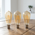 LED-lampen Bajonet ST64 B22 4W Dimbare filament Edison-lampen ~3874