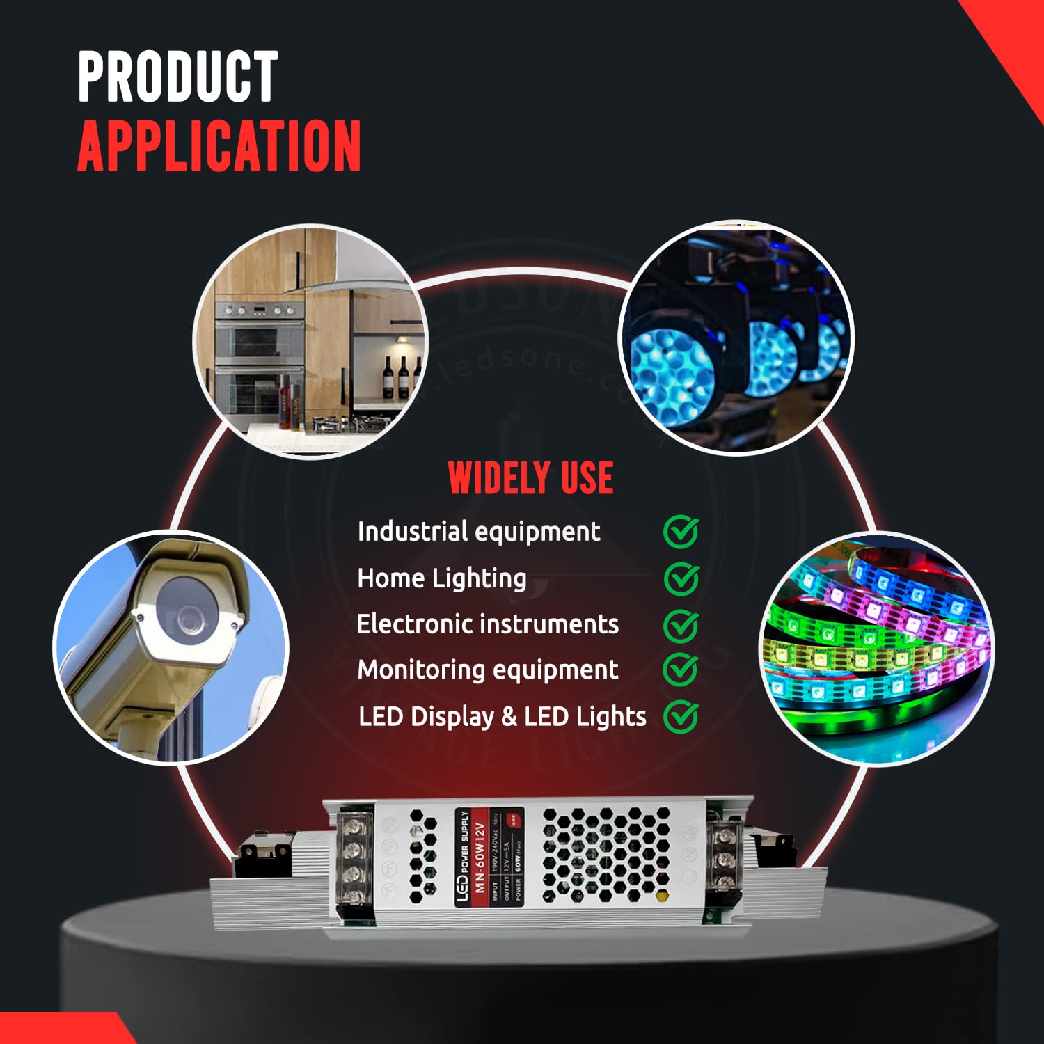 DC 12V power supply slim LED driver IP20 transformer 60-300W power supply constant voltage transformer