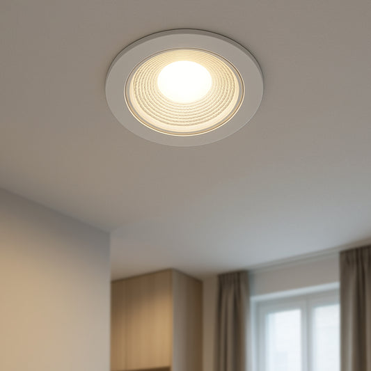 LED ronde ultradunne inbouw plafondpaneel voor binnen, koel wit~1311