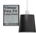 Retro Easy Fit lampenkap 13cm metalen E27 matzwarte lampenkap~3900