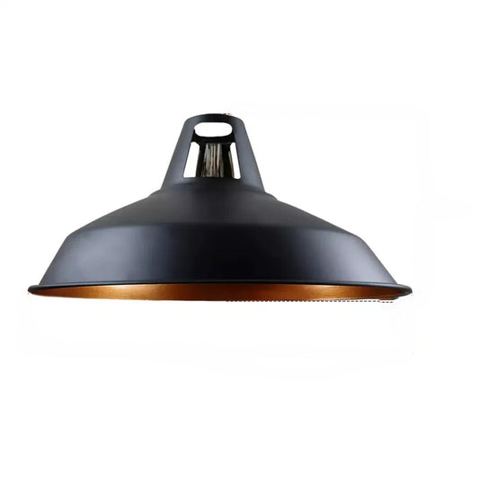 Zwarte gouden vintage retro plafondlamp met moderne industriële kap ~ 5693 