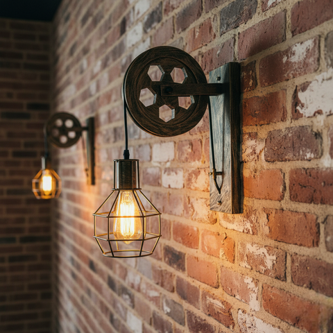 Ledsone Woonkamer Wandverlichting Vintage Pulley Wandlamp ~5300