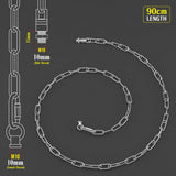 Lichtketting voor plafondhanglampen en kroonluchters 38 mm x 16 mm - Chroom~1049