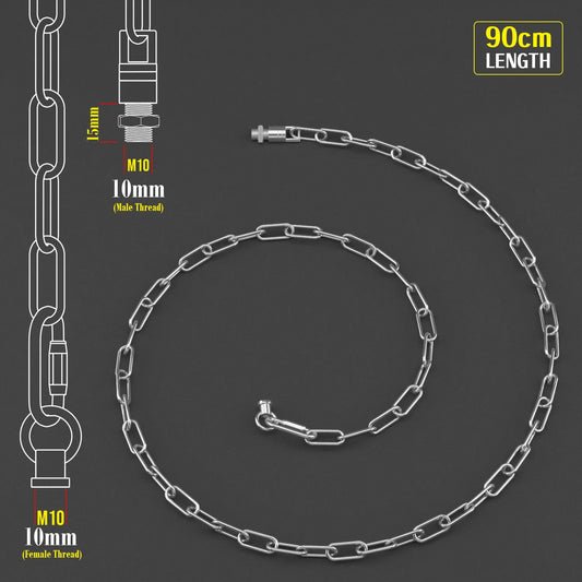 Lichtketting voor plafondhanglampen en kroonluchters 38 mm x 16 mm - Chroom~1049