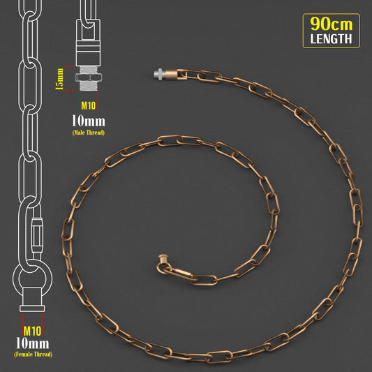 Lichtketting voor plafondhanglampen en kroonluchters 38 mm x 16 mm - Geel messing ~1052