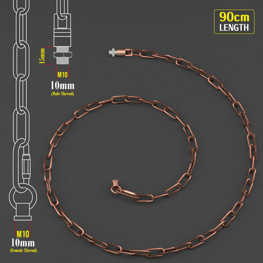 Lichtketting voor plafondhanglampen en kroonluchters 38 mm x 16 mm - Koper~1053