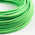 1m/5m/10m lichtgroene ronde flexibele stoffen kabel met 2 kernen gevlochten stof ~3028