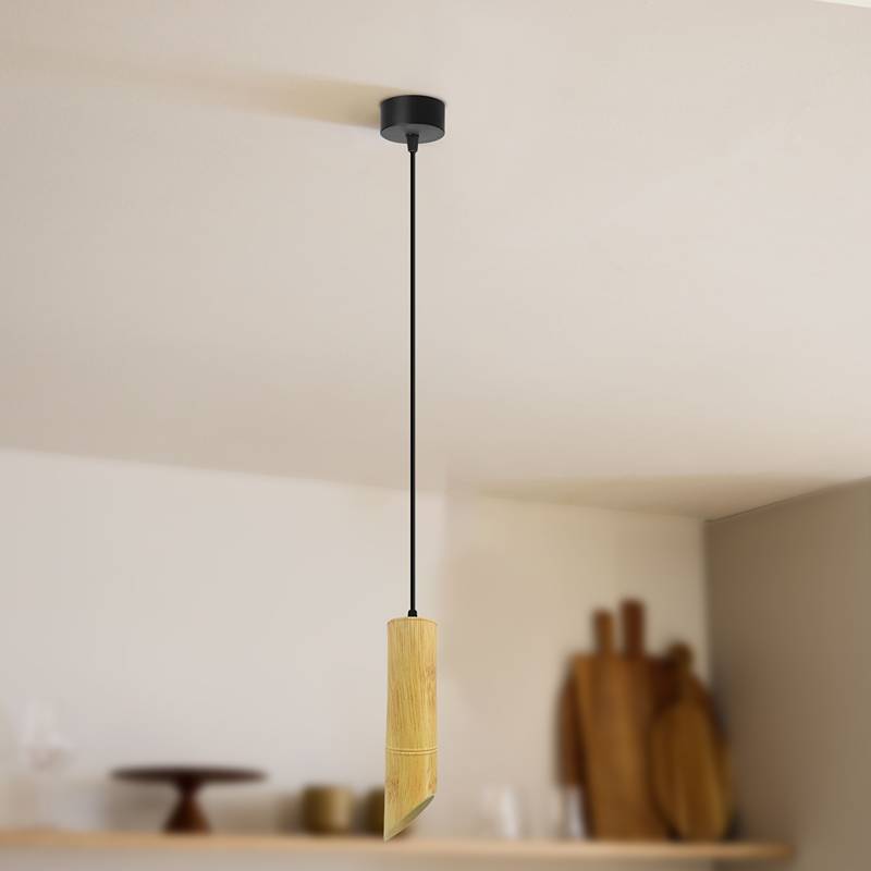 Hanging Wooden GU10 Pendant Light