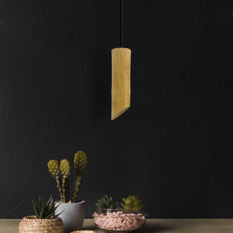 Modern Hanging Fixture Nordic Long Tube Hanging Lamp Bamboo GU10 Pendant Light-App 6