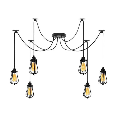 1/2/6 kop kooi plafond hanglamp Swag Spider hanglamp~5058