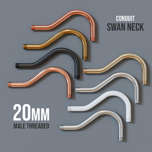 Zwanenhalsbocht buisfitting Metaal 20mm Buitendraad -5653