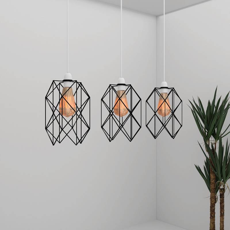 black wire lamp shade