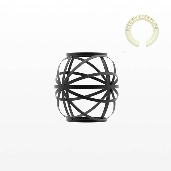 Moderne zwarte metalen lampenkap met draadkooi~4758 – 1 pak
