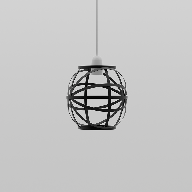 Modern Black metal Wire Cage lamp shade