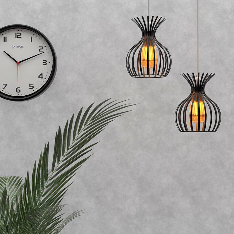 Modern Black metal Wire Cage lamp shade-App 2