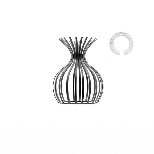 Moderne lampenkap voor binnen in zwart metaaldraadkooi~4762 – 1 pak