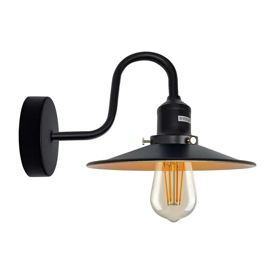 Metal Shade Wall Sconce Light Metal Shade Wall Sconce Light wall light wall mount wall light fixture Wall Lights-Black Wall Sconces Indoor Farmhouse Barn Lights Modern Indoor Wall Mount Lighting Fixtures with E27 Socket Anti-Rust Wall Lantern