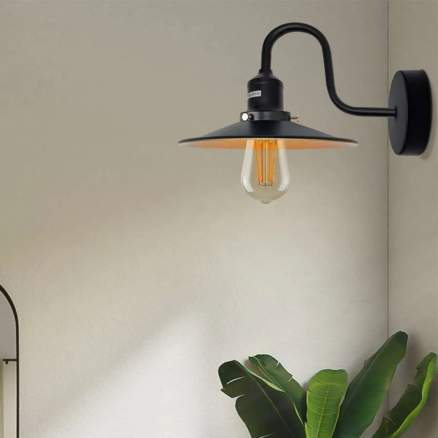 wall light wall mount wall sconce wall light fixture Wall Lights-Black Wall Sconces Indoor Farmhouse Barn Lights Modern Indoor Wall Mount Lighting Fixtures with E27 Socket Anti-Rust Wall Lantern