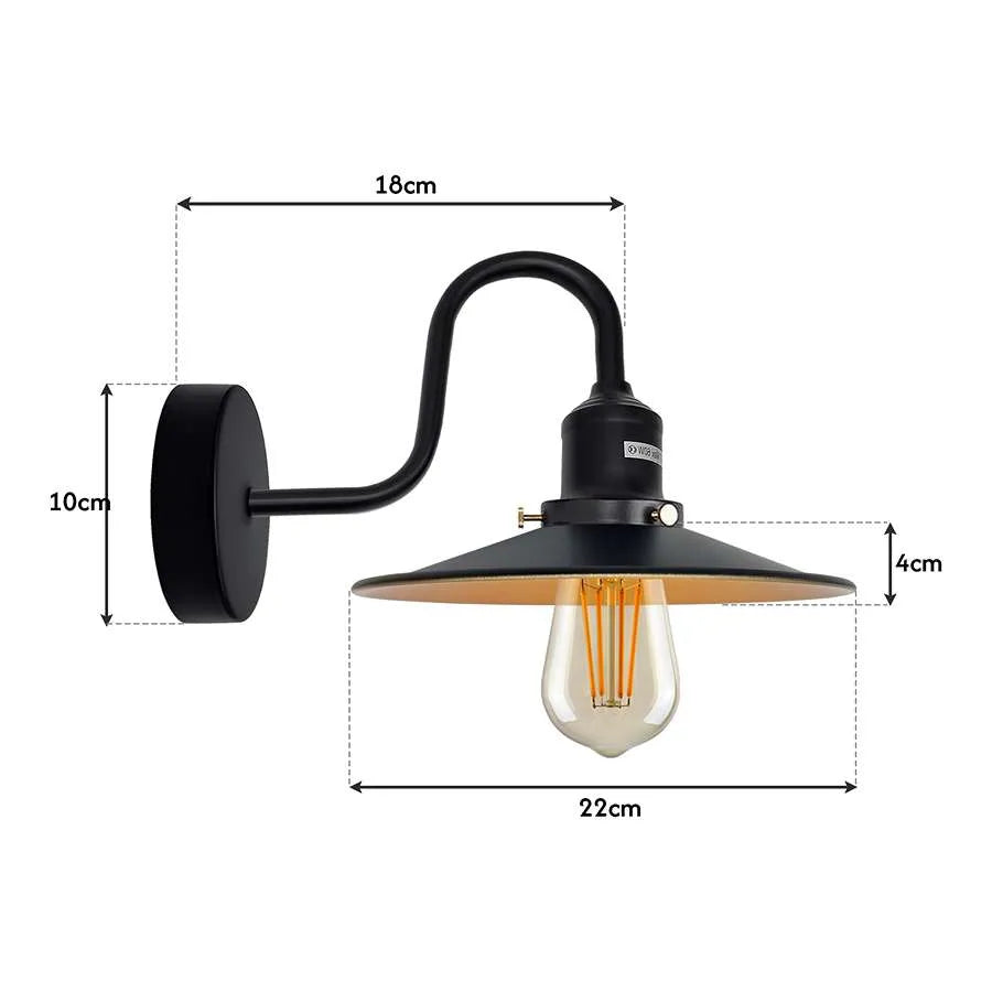wall light wall mount wall light fixture Wall Lights-Black Wall Sconces Indoor Farmhouse Barn Lights Modern Indoor Wall Mount Lighting Fixtures with E27 Socket Anti-Rust Wall Lantern