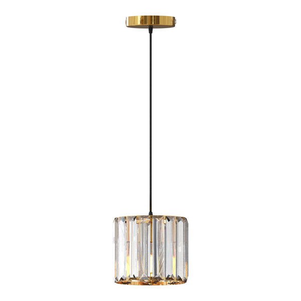 Modern Crystal Pendant Light Shade Chandelier E27 Ceiling Hanging Lamp Fixture ~6441 – Gold / Yes