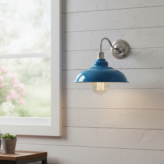 Moderne industriële wandlampen, strak metalen design ~1658