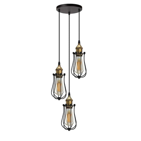 3-lichts lamp beschermkooi cluster hanglampen~ 5168