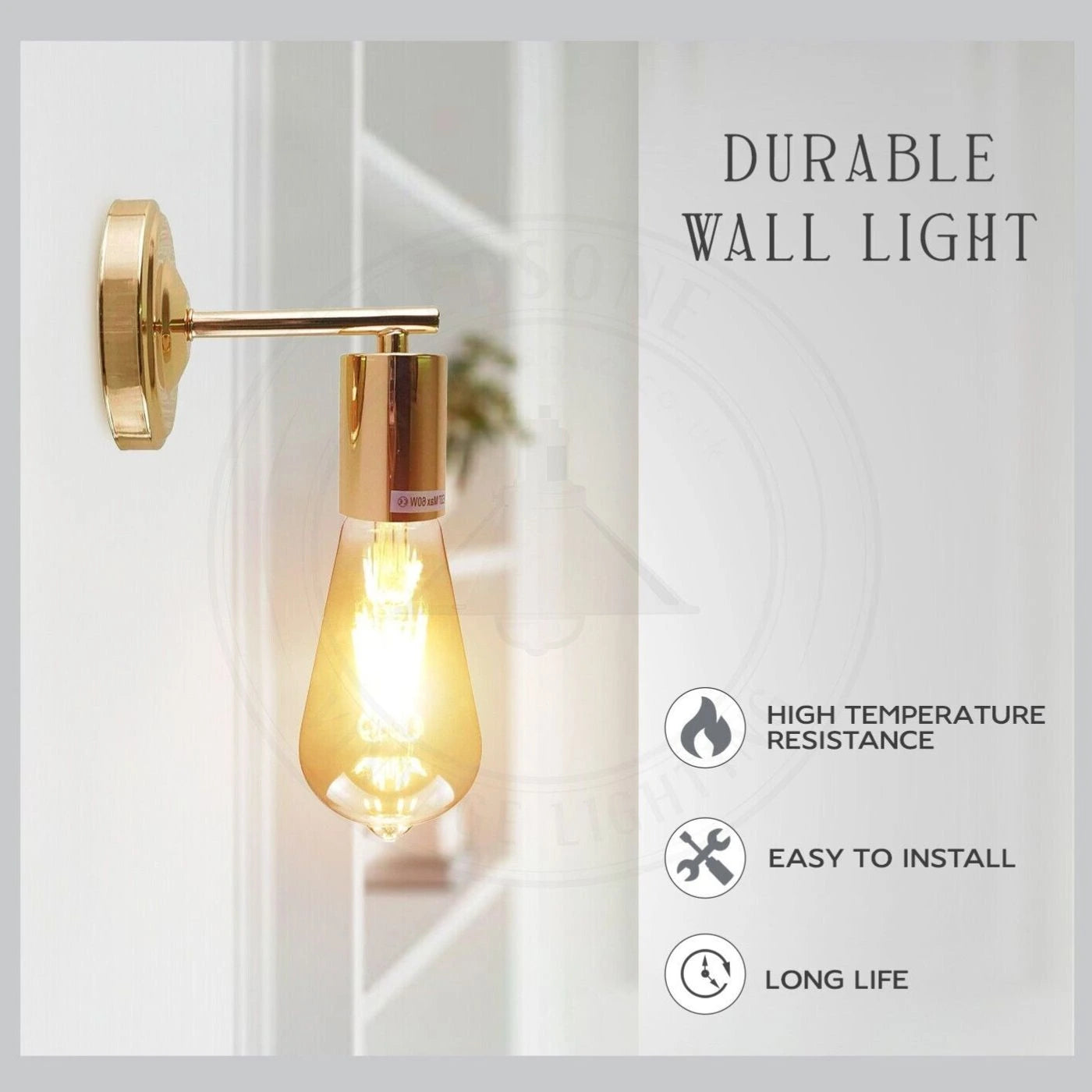 Modern gold wall light sconce