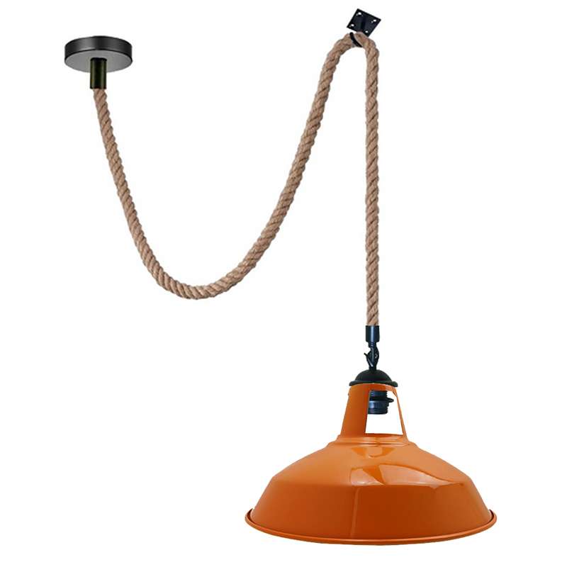orange Vintage Industrial Metal Ceiling Pendant Ligh