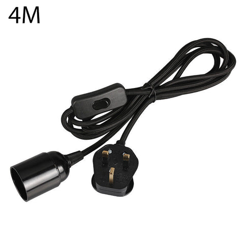 4m stoffen flexkabel plug-in hanglampset met lamphouder ~1497