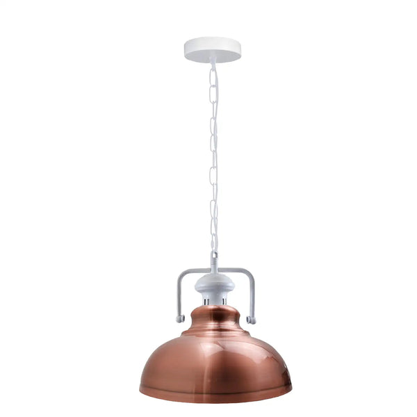 Vintage metalen hanglamp met enkele kop en E27-kap ~5641 – Ja / Koper